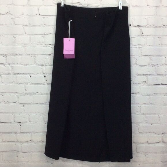 Sergio Hudson Pencil Skirt Women's Size 4x Black Business Formal Front Slit NWT - Picture 1 of 8